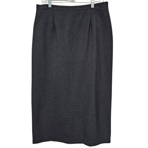 Sag Harbor Crepe Midi Skirt in Black, Vintage 90's